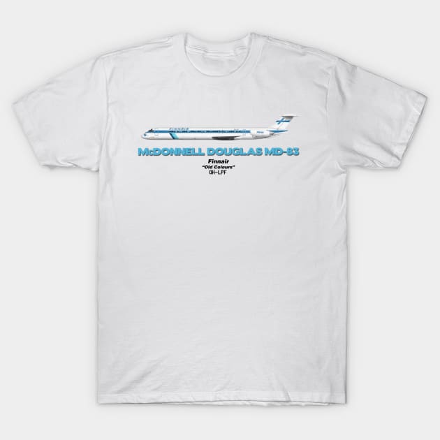 McDonnell Douglas MD-83 - Finnair "Old Colours" T-Shirt by TheArtofFlying